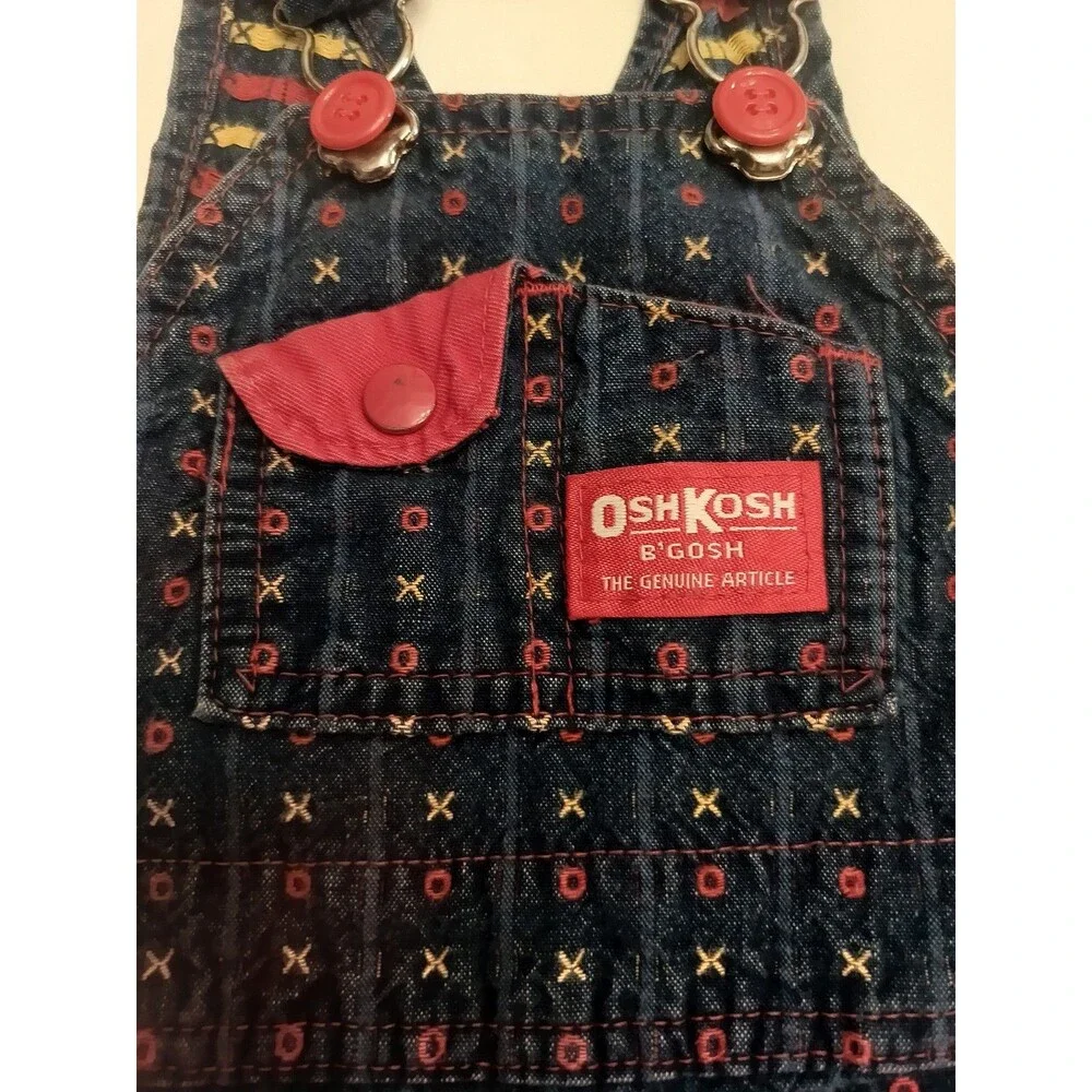 Vintage Osh Kosh B'Gosh Vesteak Blue Denim Overalls Boys 24M USA XOXO Designs